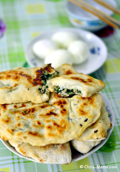 Chinese Breakfast Pork Chive Pancakes by Pressure Cooker