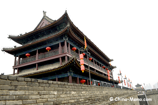 China Xian City Wall South Gate Tower