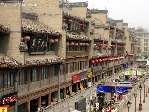 Shops Near Xian Drum Tower.