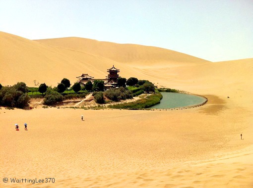 The Crescent Lake in Gansu China.