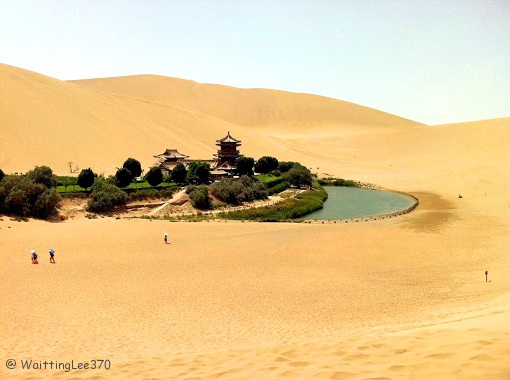 The Crescent Lake in Gansu China.