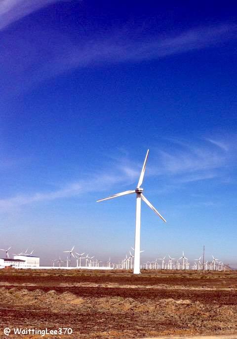 The Wind Turbine in Xinjiang China.