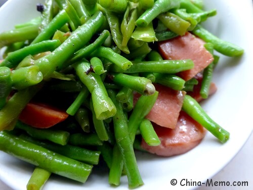 Chinese Beans Fried Hotdog Sausages