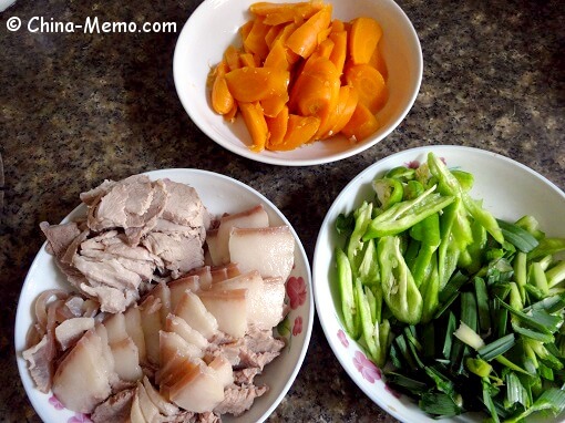 Chinese Twice Cooked Belly & Carrots Ingredients