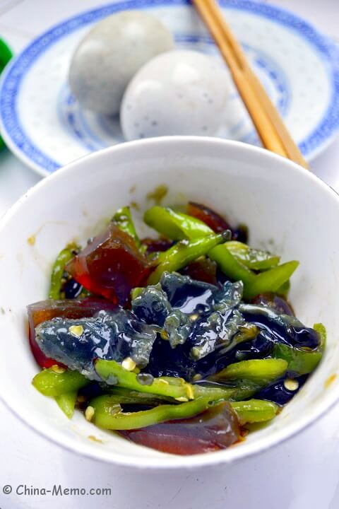 Chinese Century Egg & Green Chilli