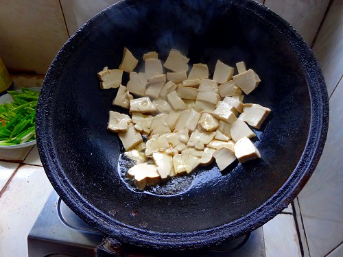 Chinese Cumin Tofu Fry.