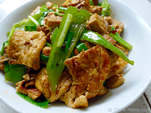 Chinese Cumin Tofu with Green Chillies