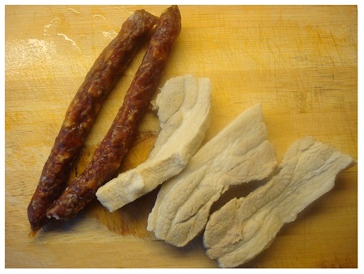 Chinese Preserved Sausages and Pork Bellies.