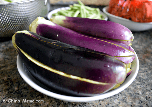 Chinese Eggplant Cut