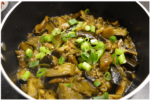 Chinese Eggplant with Dry Mushroom.