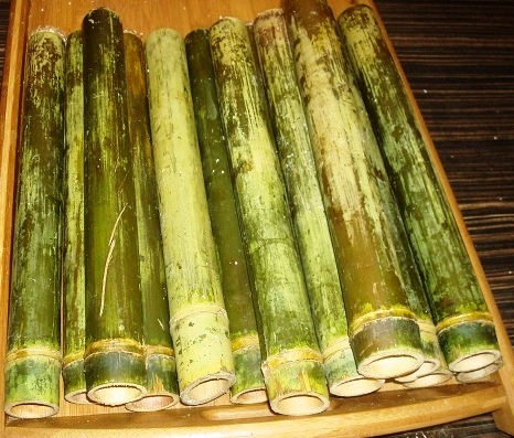 Chinese Food  Bamboo Tube Rice.