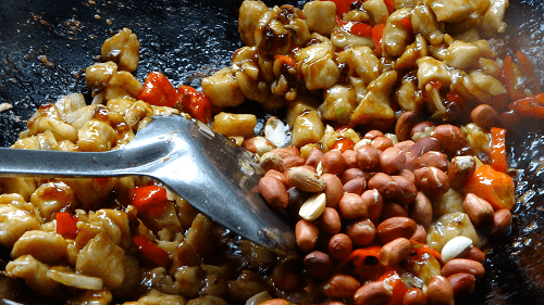 Chinese Kong Bao Chicken with Peanuts.