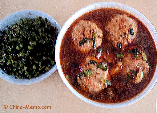 Chinese Lion Head Meatballs Dish