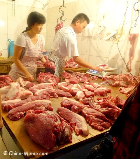 China Local Food Market Butchers