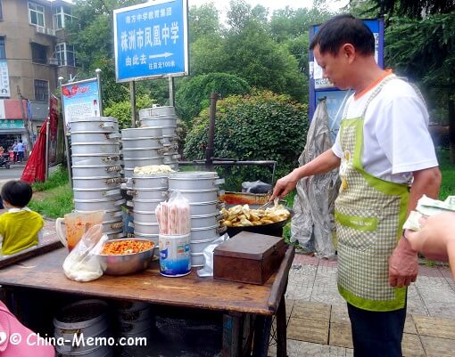 China Local Street Food Market Dumplings