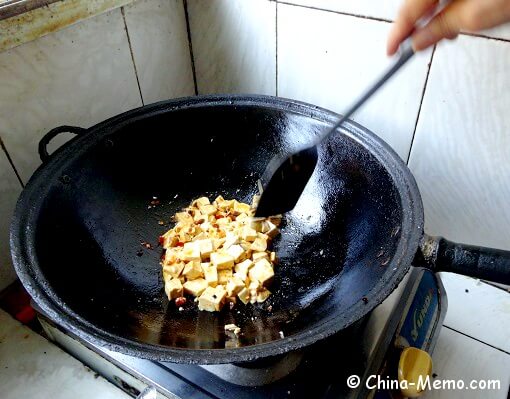 Chinese Tofu Frying