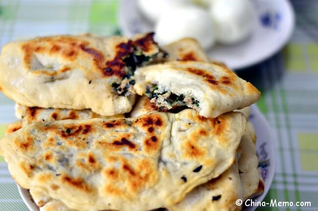 Chinese Breakfast Pork Chive Pancakes by Pressure Cooker.