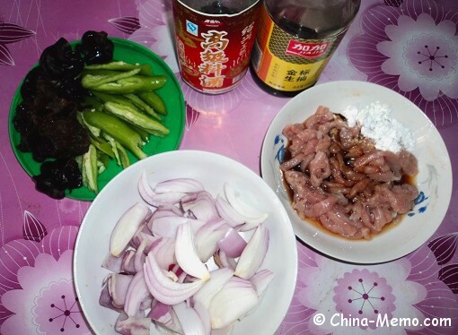 Chinese Spicy Pork Onion Ingredients
