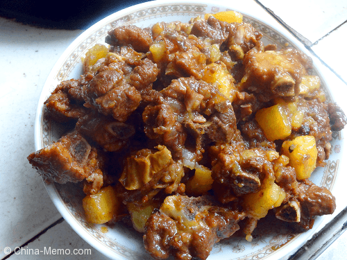 Chinese Red Cooked Rib & Potato.