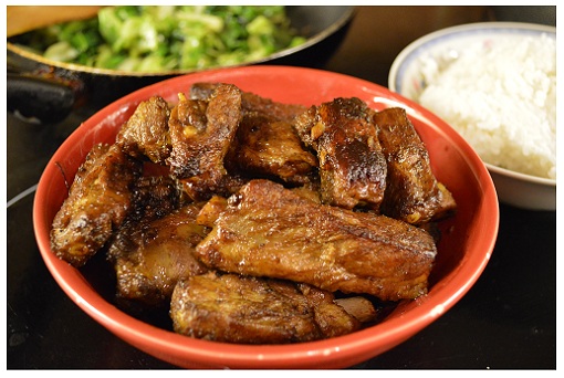 Chinese Red Cooked Ribs.