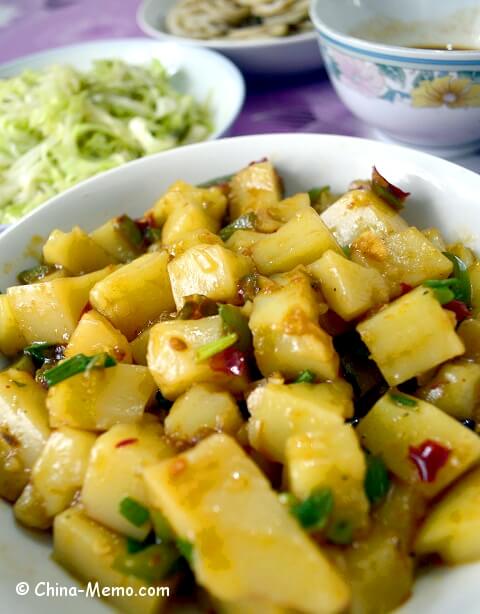 Chinese Rice Tofu with Chilies.