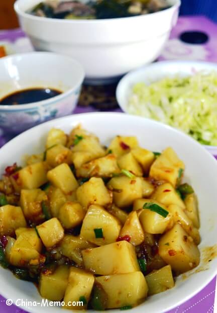Chinese Rice Tofu with Chilies
