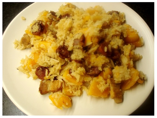 Chinese Squash Meat Risotto.