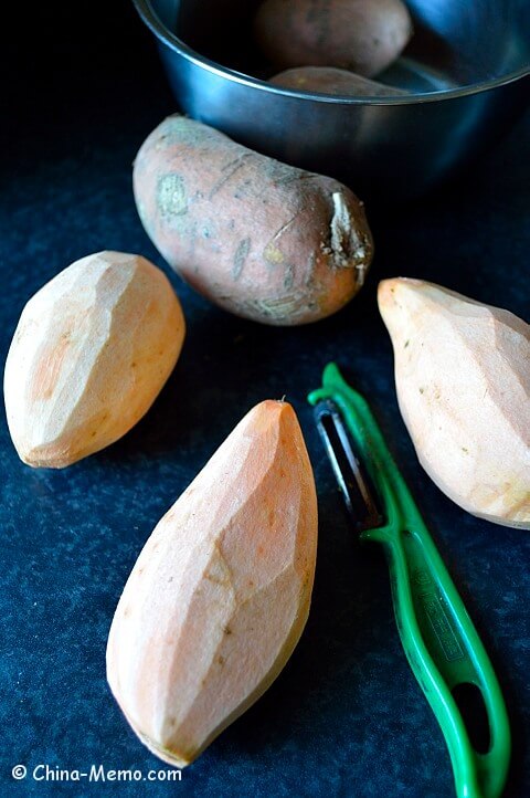 Chinese Sweet Potato Skin Remove