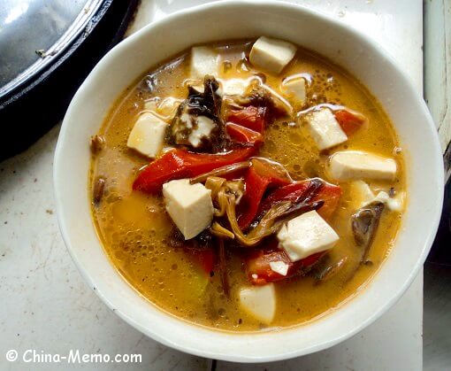 Chinese Tomato Tofu Soup