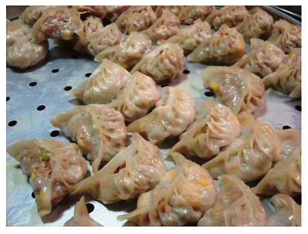 Chinese Food Steamed Dumplings.