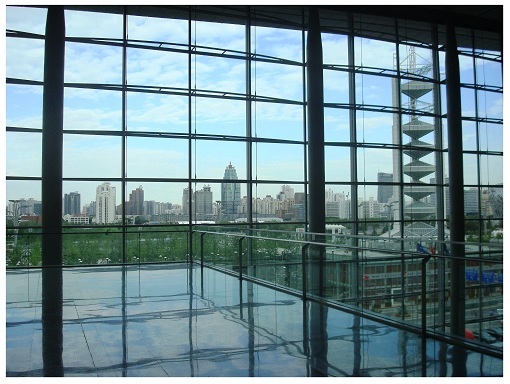 Beijing skyline see from China National Convention Centre.