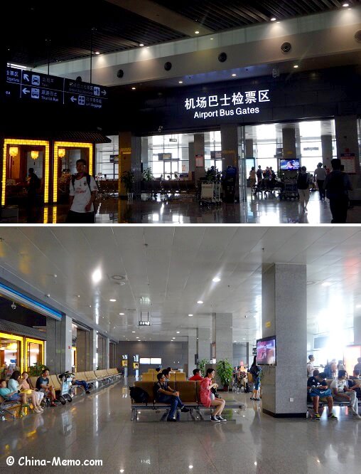 China Xian Aiprort Bus Waiting Area.