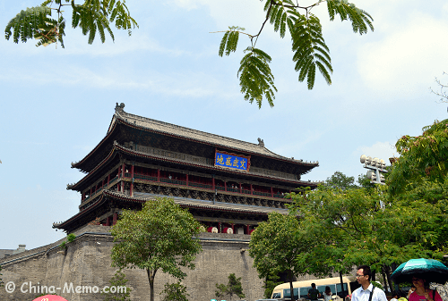 China Xian Drum Tower Left View.