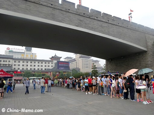 Queue at Xian Train Station for Bus to Terracotta Army
