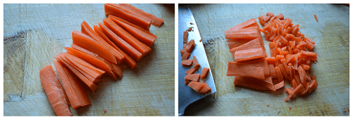 Chinese Carrots Cut.