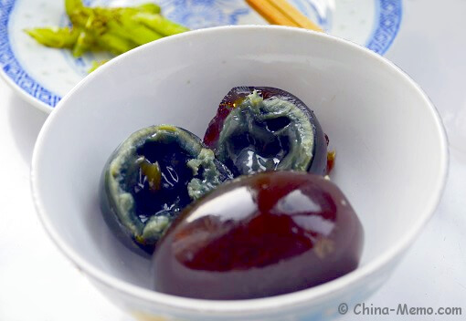 Chinese Century Egg with Green Chili