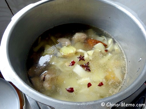 Chinese Duck Radish Soup Cooking