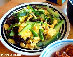 Chinese Egg Fried Cucumbers