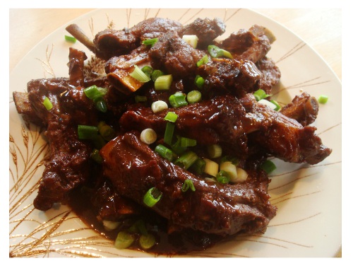 Chinese Red Cooked Ribs.