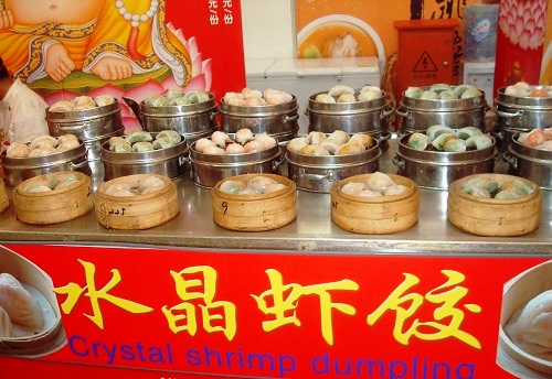 Chinese Food Crystal Shrimp Dumplings.