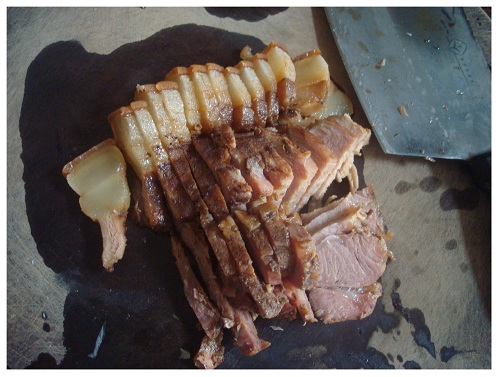 Slice Cooked Chinese Hunan Preserved Pork.