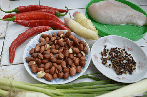 Chinese Home Cooking Kong Bao Chicken Ingredients.