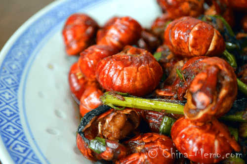 Chinese Spicy Lobsters Closeup.