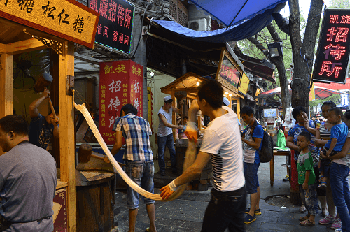 China Xian Muslim Street. Hand-Pulled Candy.