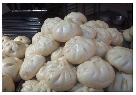 Chinese Steamed Meat Stuffed Buns.