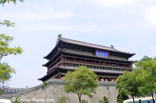 China Xian Drum Tower Left View.