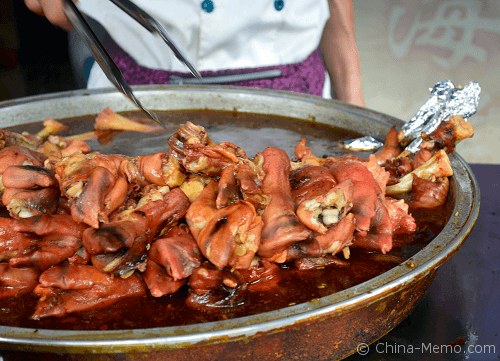 Xian Muslim street food seasoned goat hoof.