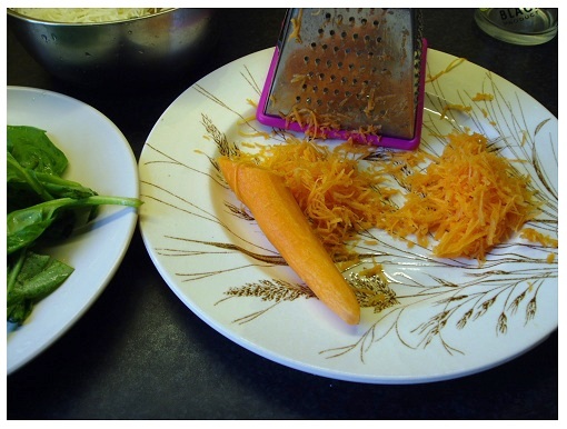 Chinese Spinach and Carrots.