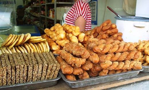 Mahua, the deep fried, twisted dough strands.