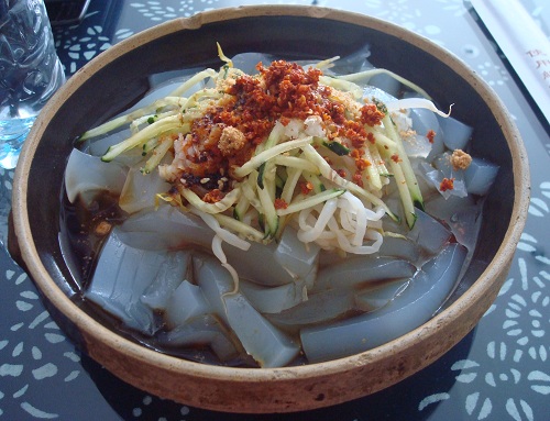 Yunnan style mung bean jelly.
